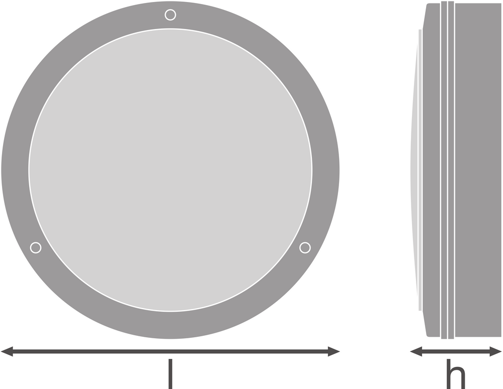 Aplique de Pared LED con Sensor, 10W 800 lúmenes, 3000K Blanco Cálido, IP65 IK10, Negro Ø250MM