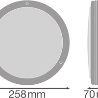 Aplique de Pared LED con Sensor, 10W 800 lúmenes, 3000K Blanco Cálido, IP65 IK10, Negro Ø250MM