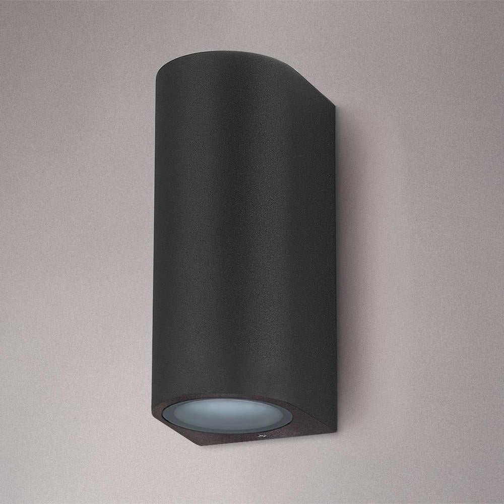 Spectrum LED outdoor wall light Up and Down Black IP54 GU10 aluminum housing