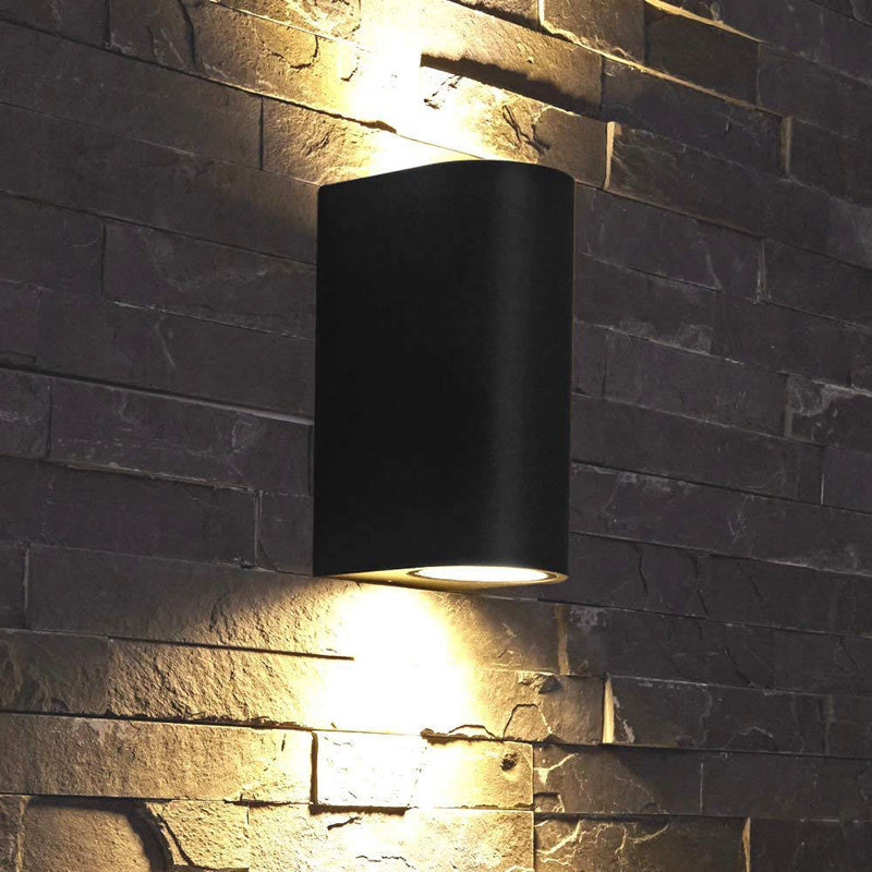 Aplique de pared LED para exterior Spectrum Up and Down Negro IP54 carcasa de aluminio GU10