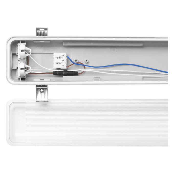 LED waterproof mounting bracket housing for 2x150cm LED tube, moisture resistant performance
