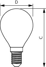 Philips LED Lustre Bulb E14 P45 3.4W 40W Equivalent 2700K Warm White 470 lumens Clear CRI 90 Dimmable