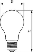 Bombilla LED Philips 5.9W E27 A60 Transparente 2700K Blanco Cálido 806 lúmenes regulable 90CRI 220-240V