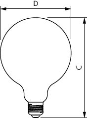 Philips MASTER Value Bombilla LED E27 G120 Transparente 5.9W 2700K 806 lúmenes CRI 90 regulable
