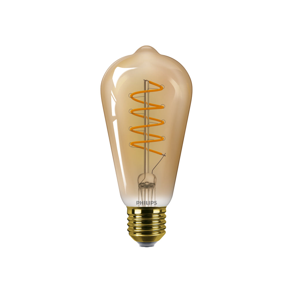 Philips MASTER Value Bombilla LED Decorativa E27 ST64 4W 1800K Vidrio Ámbar Regulable