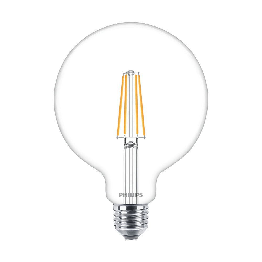 Philips MASTER Value Bombilla LED E27 G120 Transparente 5.9W 2700K 806 lúmenes CRI 90 regulable