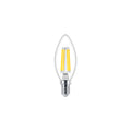Bombilla Vela LED Philips E14 B35 3.4W Equivalente a 40W 2700K Blanco Cálido 470 lúmenes Regulable Transparente 90CRI