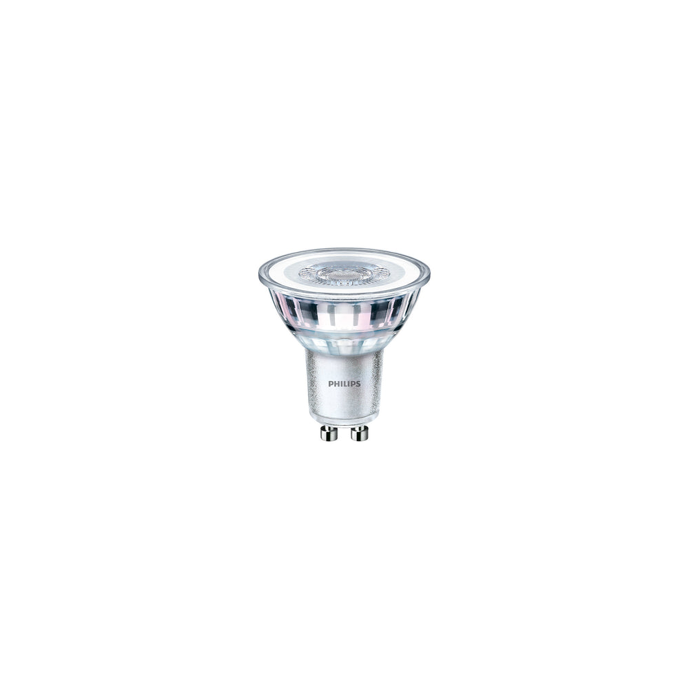 Philips CorePro LEDspot GU10 4.6W replaces 50W, 3000K warm white, 370 lumens, 36° beam, non-dimmable