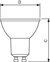 Philips LED GU10 spot 4.9W 3000K 365 lumens CRI 90 dimmable 36° beam PAR16