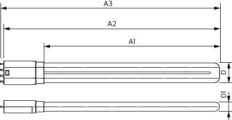 Philips CorePro LED PLL HF 24W 3000K 3200 lúmenes tubo 2G11 4P Blanco, CE RoHS