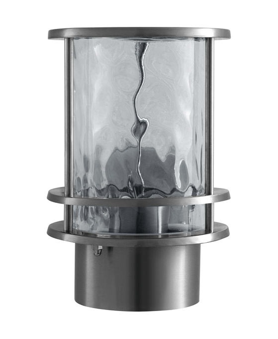 Ledvance ENDURA Classic Post Up E27 aplique de pared exterior, cuerpo de acero inoxidable, difusor de vidrio transparente, IP44