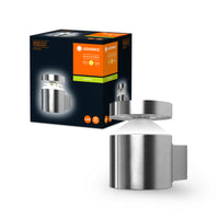 Ledvance ENDURA Style Aplique de Pared LED Cilíndrico 6W 3000K IP44 Acero Inoxidable Para Exterior Montaje en Superficie