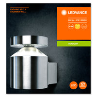 Ledvance ENDURA Style Aplique de Pared LED Cilíndrico 6W 3000K IP44 Acero Inoxidable Para Exterior Montaje en Superficie