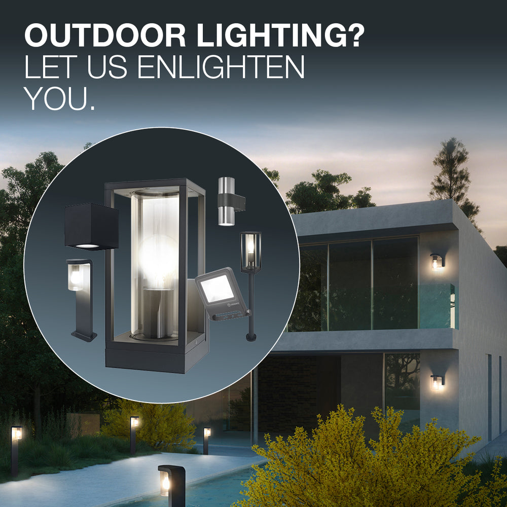 Ledvance ENDURA Style Square LED Wall Light 13.5W 3000K 220-240V IP44 IK07 White Outdoor Surface Mount