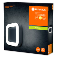 Ledvance ENDURA Style Square aplique LED de pared 13.5W 3000K Gris Oscuro IP44 IK07 montaje superficial exterior