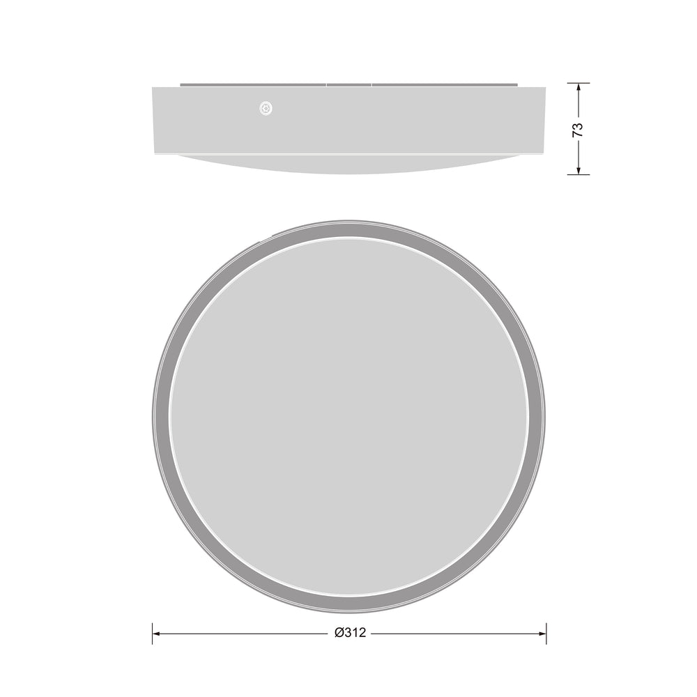 Ledvance LED Plafón Redondo 300mm 17W IP65 IK10 2270 lúmenes 3000K 4000K Negro Montaje Superficial Luz Exterior