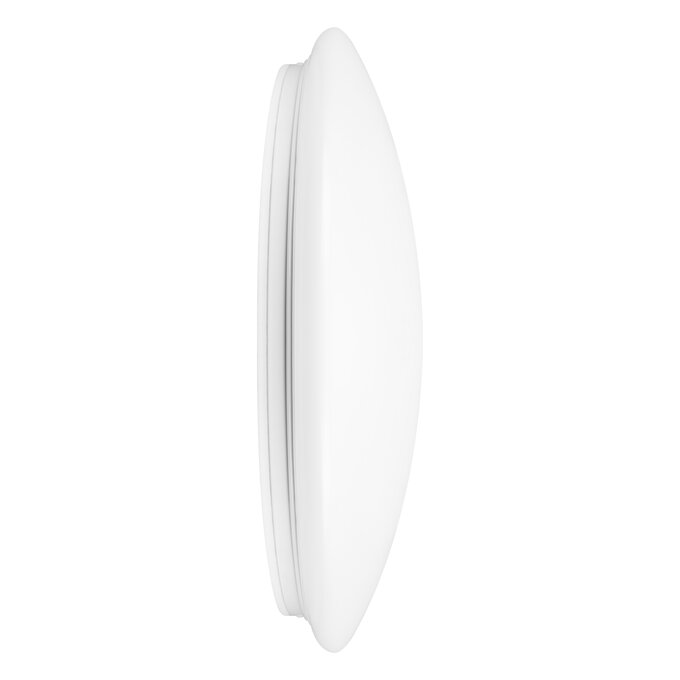 Plafón LED Spectrum circular de superficie 42W 3000K 3500 lúmenes IP44 carcasa de acero blanca