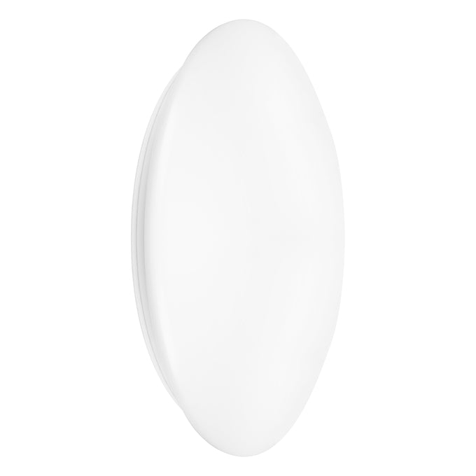 Plafón LED Spectrum circular de superficie 42W 3000K 3500 lúmenes IP44 carcasa de acero blanca