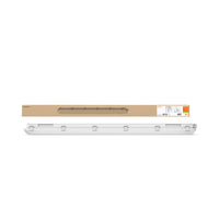 Luminaria LED estanca Ledvance 1200mm 32W 3000K 4000 lúmenes IP65 IK08 Blanco Cálido Gris para techo o pared