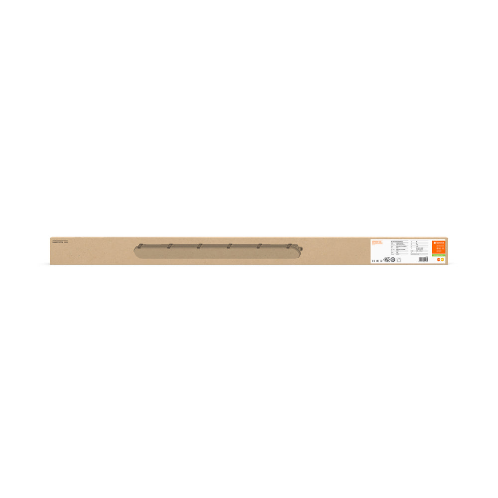 Luminaria LED estanca Ledvance 1200mm 32W 3000K 4000 lúmenes IP65 IK08 Blanco Cálido Gris para techo o pared