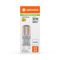 Bombilla Ledvance LED G9 Pin 2.6W 4000K Transparente 320 lúmenes 220-240V 300° No Regulable Blanco Frío