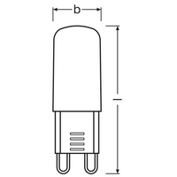 Bombilla Ledvance LED G9 Pin 2.6W 4000K Transparente 320 lúmenes 220-240V 300° No Regulable Blanco Frío