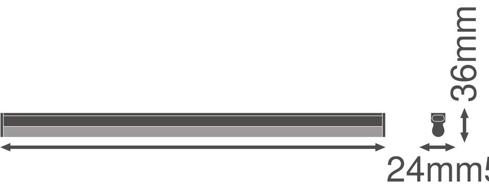 Ledvance LED Lineal Compacto Alto Rendimiento 600 Luz Superficie 10W 3000K 1000 lúmenes Blanco IP20 573mm