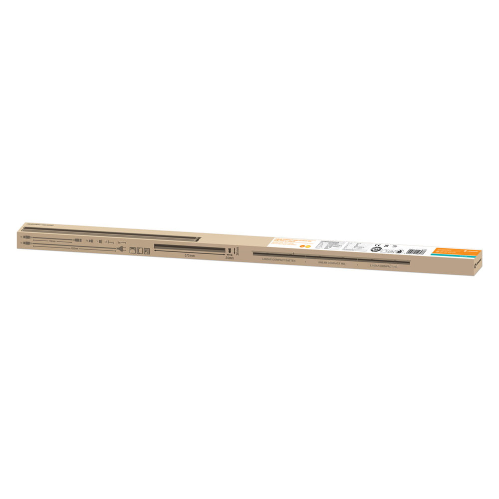 Ledvance LED Lineal Compacto Alto Rendimiento 600 Luz Superficie 10W 3000K 1000 lúmenes Blanco IP20 573mm