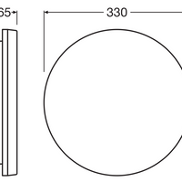 Ledvance luz LED de superficie plana redonda para techo y pared 19W 2660 lúmenes 3000K 4000K IP54 IK08 Blanco