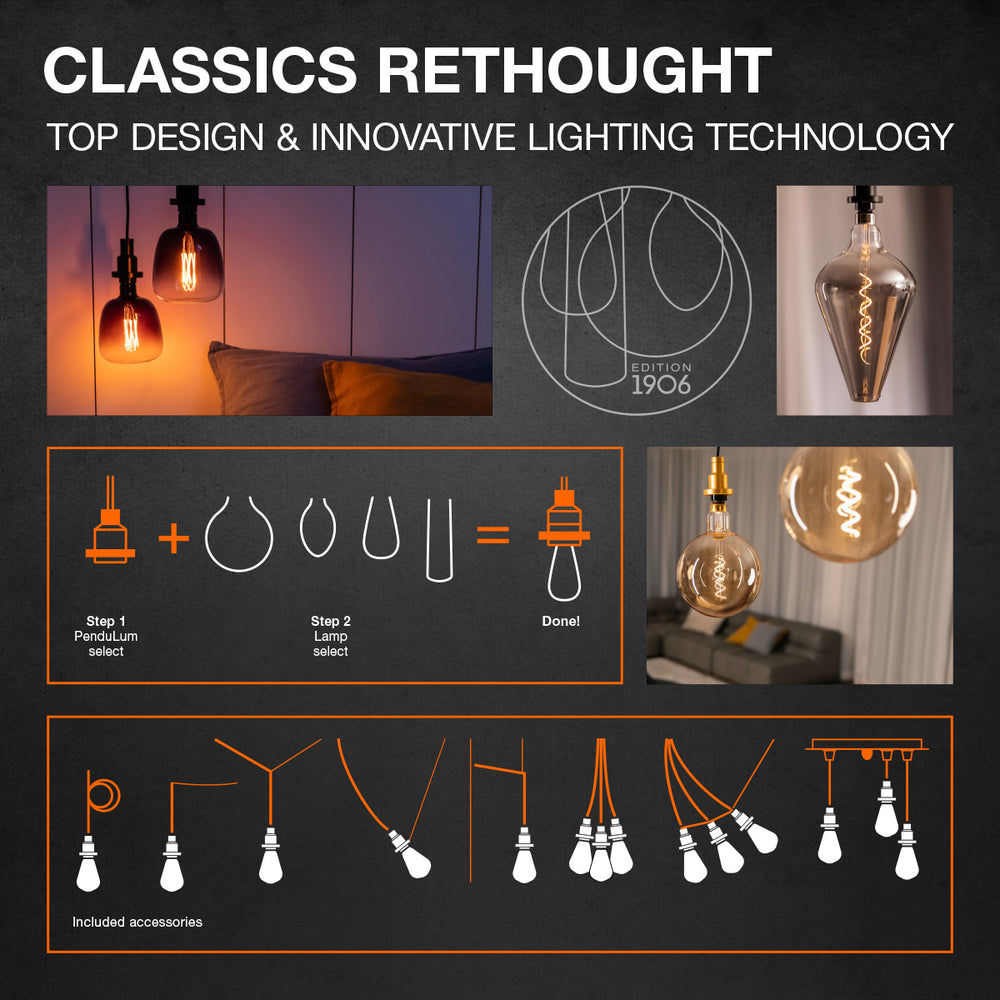 Ledvance Vintage 1906 LED Globo Clásico E27 4W 2000K Vidrio Dorado 300 lúmenes IP20 Luz Cálida de Confort