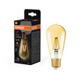 Ledvance Vintage 1906 Bombilla LED Edison E27 6.5W 2400K 725 lúmenes Regulable Vidrio Dorado