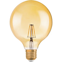 Ledvance Vintage 1906 Globo LED 6.5W E27 2400K Bombilla de Vidrio Dorado 720 lúmenes 220-240V IP20 124mm