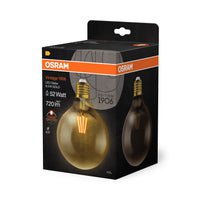 Ledvance Vintage 1906 Globo LED 6.5W E27 2400K Bombilla de Vidrio Dorado 720 lúmenes 220-240V IP20 124mm