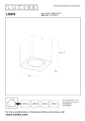 Lucide LEEDS luz de techo LED para exteriores 1x9W 2700K IP54 negro