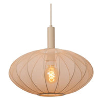 Lámpara colgante LED Lucide CORINA Ø50cm, E27, regulable, 40W, 230V, altura ajustable, diseño moderno color crema