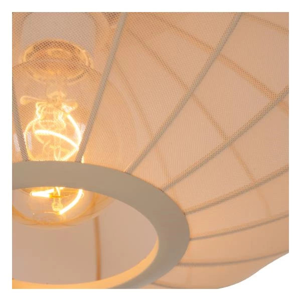 Lámpara colgante LED Lucide CORINA Ø50cm, E27, regulable, 40W, 230V, altura ajustable, diseño moderno color crema