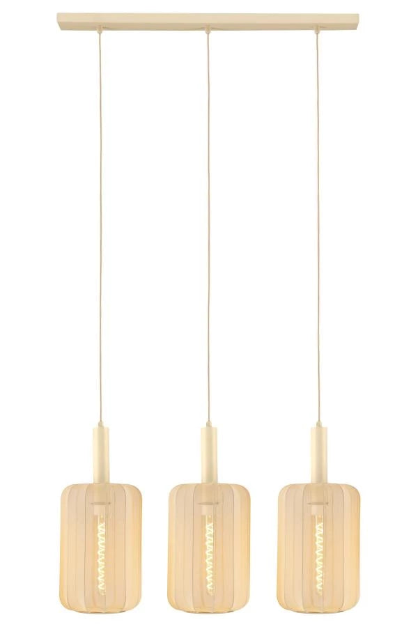 Lucide CORINA lámpara de mesa LED, 3xE27, regulable, pantalla de tela ajustable, 185cm iluminación interior color crema