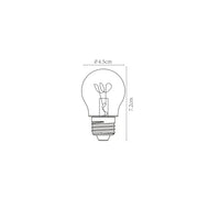 Bombilla de filamento LED Lucide G45, E27 regulable, 3W 2200K Ámbar Ø4.5cm