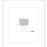 Lámpara de mesa LED Lucide Ronda con casquillo E27, pantalla de ratán, base de cerámica, 28x28x45cm Blanca para uso en interiores