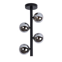 Lucide TYCHO LED ceiling light 4xG9 sockets 220-240V Ø25cm Sand Brass & Black Vintage Design