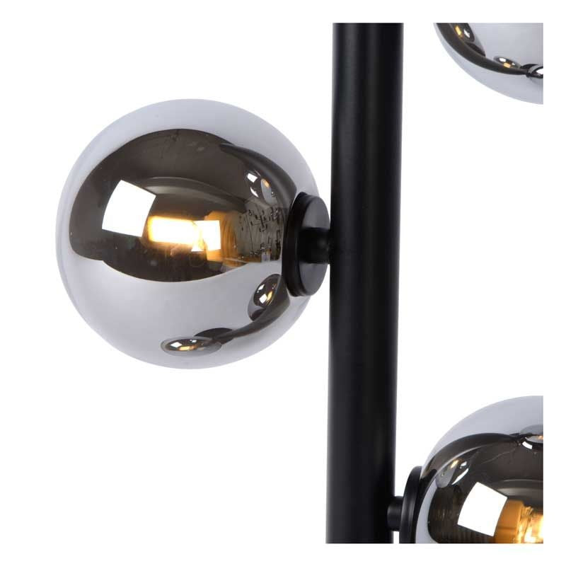 Lucide TYCHO LED ceiling light 4xG9 sockets 220-240V Ø25cm Sand Brass & Black Vintage Design