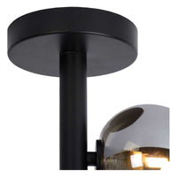 Lucide TYCHO LED ceiling light 4xG9 sockets 220-240V Ø25cm Sand Brass & Black Vintage Design