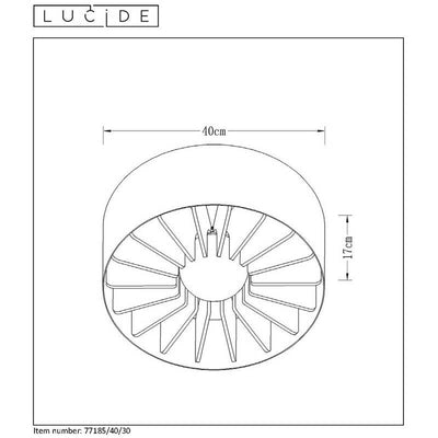 Lámpara de techo Lucide zidane Ø40 cm 1xE27 negro LED sin regulación