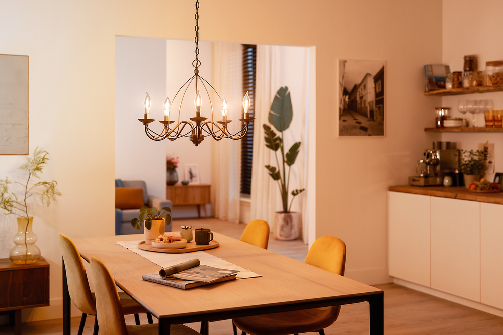 Bombilla LED regulable Philips MAS LEDLuster 3.5W E27 clara P45 2200-2700K 470 lúmenes 90CRI Warm Glow