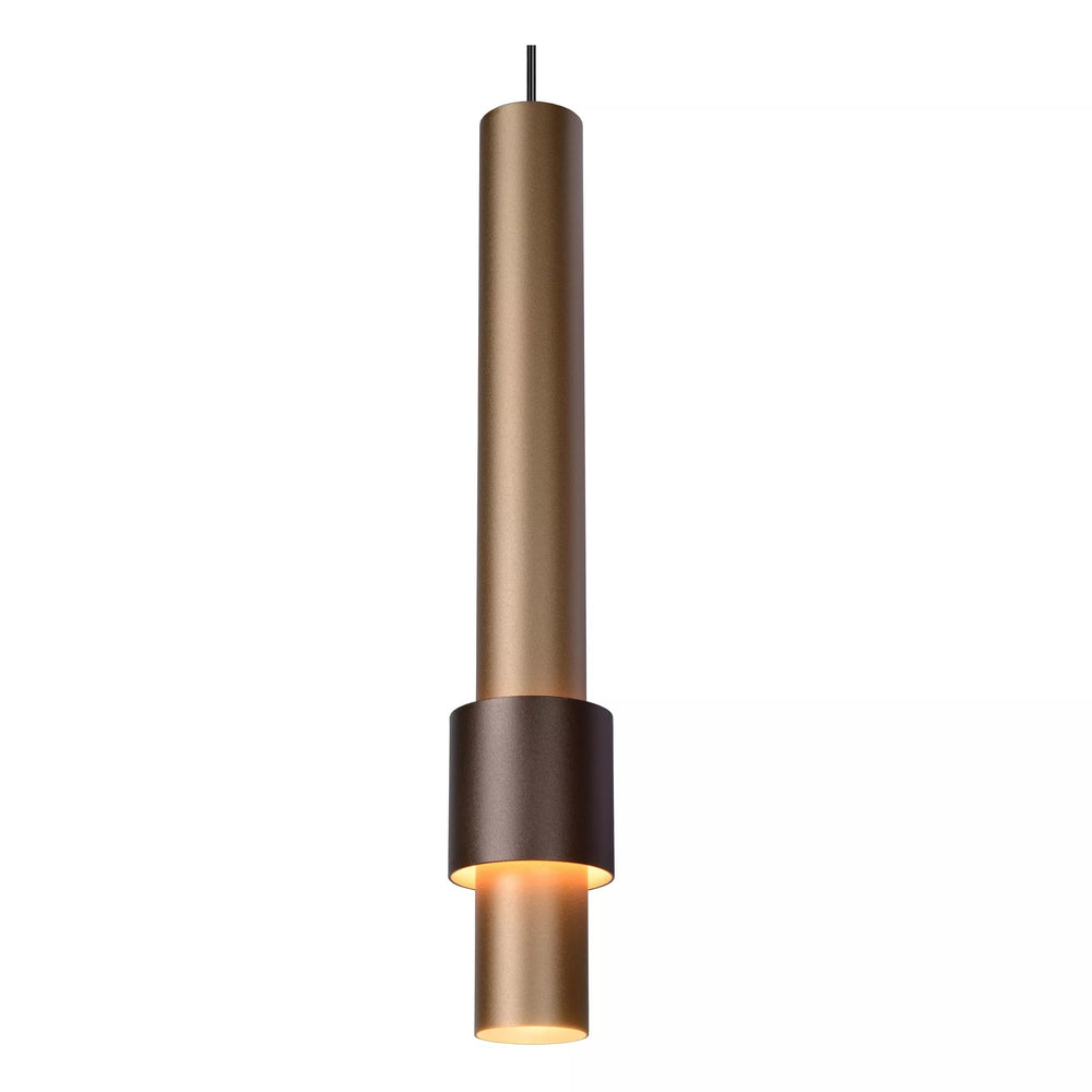 Lámpara colgante LED Lucide margary 3x4W 2700K café 28cm regulable