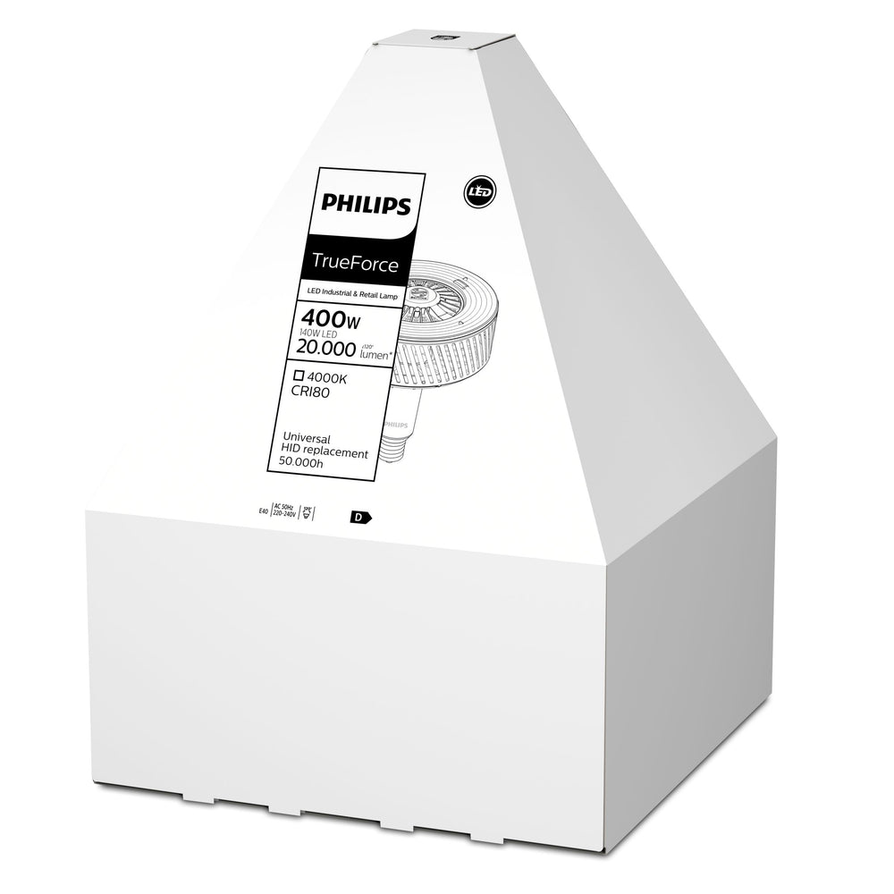 Philips TForce LED HPI UN 140W E40 Blanco Frío 4000K Lámpara Highbay 20000 lúmenes 120° Haz CE RoHS