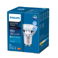 Philips MASTER Value LED spot GU10 3.7W 3000K 270 lúmenes CRI 90 36D regulable PAR16