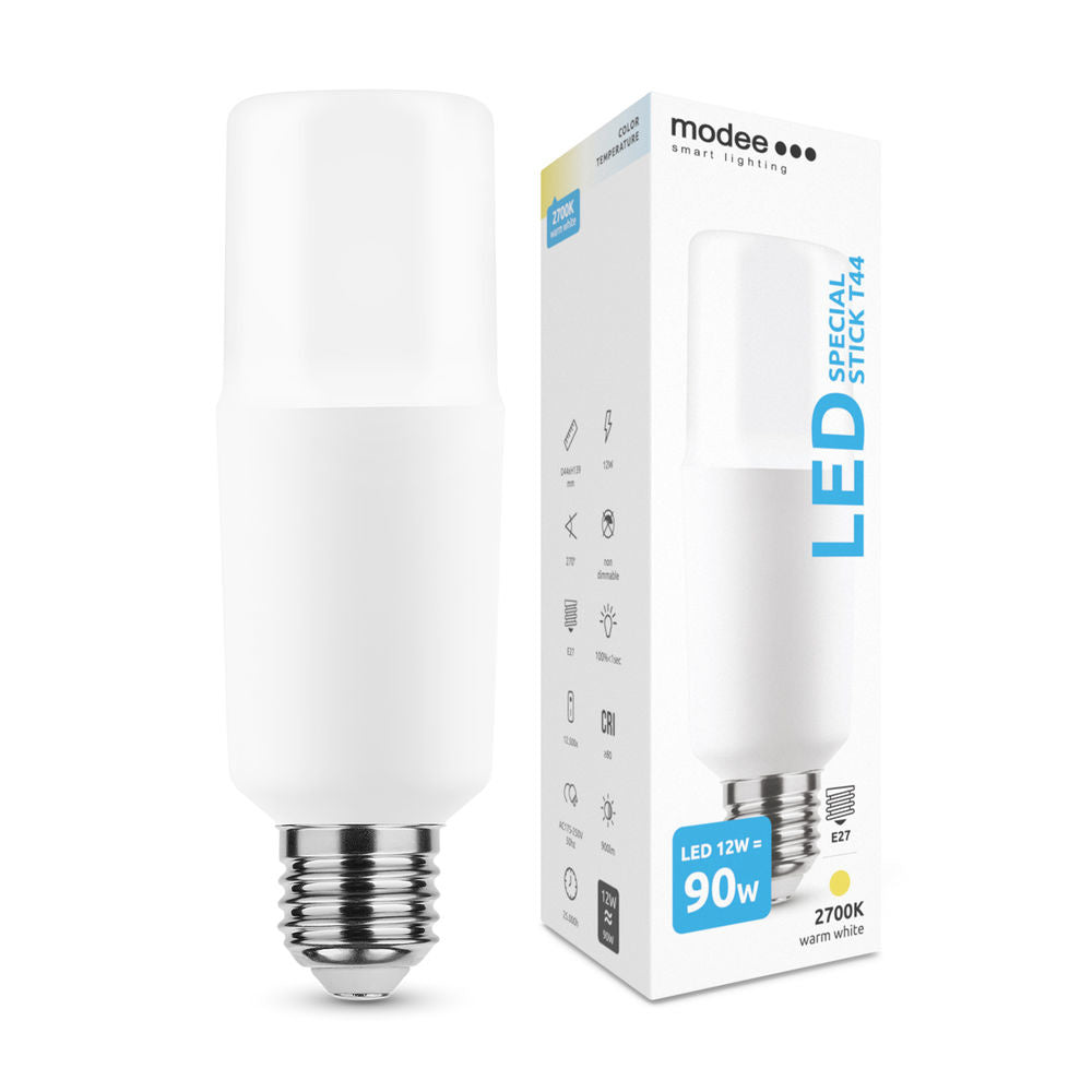 Lámpara LED Tsong E27 10.5W 3000K blanco cálido, IP20, CRI 80, CE RoHS, sin parpadeo, 220-240V, garantía de 5 años