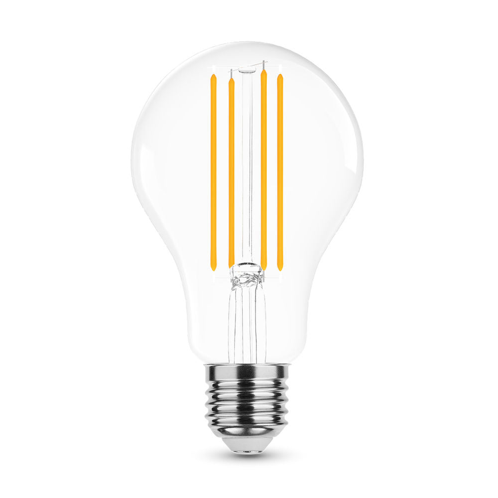 Modee LED Filamento Globo A70 E27 12W 2700K 1521 lúmenes 360° Bombilla de Vidrio IP20 Blanco Cálido