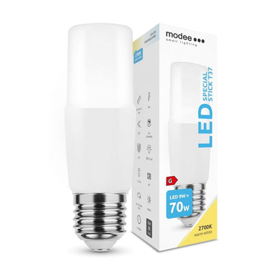 Bombilla Modee LED Stick T37 E27 9W 2700K 700 lúmenes haz de 200° IP20 no regulable blanco cálido